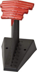 Bondhus - 8 Piece, T-Handle Cushion Grip Hex Key Set - 2 to 10mm Range, Protanium High Torque Steel - Exact Industrial Supply