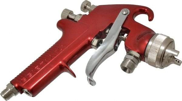 DeVilbiss - Pressure Feed High Volume/Low Pressure Paint Spray Gun - 12 Fl oz Capacity, 30 Max psi, 16 Max CFM, For Adhesives, Enamels, Epoxies, Lacquers, Latex, Polyurethanes, Primers, Sealers, Stains, Varnishes - Exact Industrial Supply