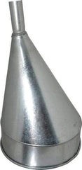 Plews - 8 Qt Capacity Steel Funnel - 10" Mouth OD, 1-1/4" Tip OD, Straight Spout - Exact Industrial Supply