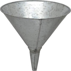 Plews - 2 Qt Capacity Steel Funnel - 8" Mouth OD, 3/4" Tip OD, Straight Spout - Exact Industrial Supply