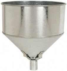 Plews - 8 Qt Capacity Steel Funnel - 9-1/2" Mouth OD, 1" Tip OD, Straight Spout - Exact Industrial Supply