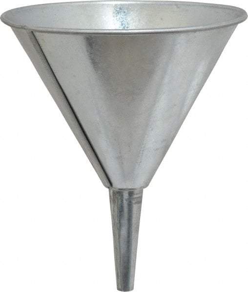 Plews - 24 oz Capacity Steel Funnel - 5-3/4" Mouth OD, 1/2" Tip OD, Straight Spout - Exact Industrial Supply