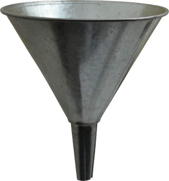 Plews - 32 oz Capacity Steel Funnel - 6-1/2" Mouth OD, 3/4" Tip OD, Straight Spout - Exact Industrial Supply