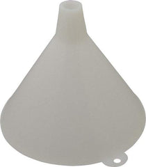 PRO-LUBE - 16 oz Capacity Plastic Funnel - 6" Mouth OD, 3/4" Tip OD, Straight Spout, White - Exact Industrial Supply