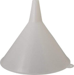PRO-LUBE - 48 oz Capacity Plastic Funnel - 8" Mouth OD, 1" Tip OD, Straight Spout, White - Exact Industrial Supply