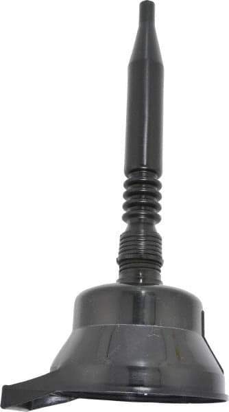 PRO-LUBE - Plastic Funnel - 6" Mouth OD, 3/4" Tip OD, 12" Flexible Spout, Black - Exact Industrial Supply