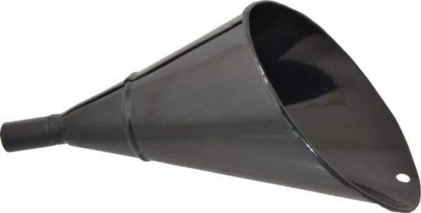 Value Collection - 2 Qt Capacity Steel Funnel - 1" Tip OD, 4" Straight Spout, Black - Exact Industrial Supply