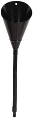 Value Collection - 2 Qt Capacity Steel Funnel - 1/2" Tip OD, 17" Flexible Spout, Black - Exact Industrial Supply