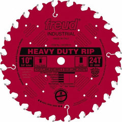 Freud - 10" Diam, 5/8" Arbor Hole Diam, 24 Tooth Wet & Dry Cut Saw Blade - Carbide-Tipped, Standard Round Arbor - Exact Industrial Supply