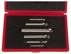 Cleveland - 1/4 to 1 Inch Body Diameter, 1 to 1-3/4 Inch Flute Length, 90° Point Angle, Spotting Drill Set - 4 to 8 Inch Overall Length, Series 2645, Bright Finish, High Speed Steel, Includes Six Spotting and Centering Drills - Exact Industrial Supply