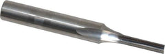 Onsrud - 1/8" Diam, 1/4" Shank Diam, 1/2" Length of Cut, 1 Flute Single Edge Straight Router Bit - 2" Overall Length, Left Hand Cut, Solid Carbide - Exact Industrial Supply