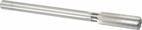 Cleveland - 27/32" High Speed Steel 8 Flute Chucking Reamer - Straight Flute, Straight Shank, 2-1/2" Flute Length, 9-1/2" OAL - Exact Industrial Supply