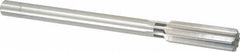 Cleveland - 27/32" High Speed Steel 8 Flute Chucking Reamer - Straight Flute, Straight Shank, 2-1/2" Flute Length, 9-1/2" OAL - Exact Industrial Supply