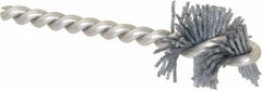 Made in USA - 1" Diam Helical Nylon Tube Brush - 0.04" Filament Diam, 1" Brush Length, 3-1/2" OAL, 1/4" Diam Stainless Steel Shank - Exact Industrial Supply