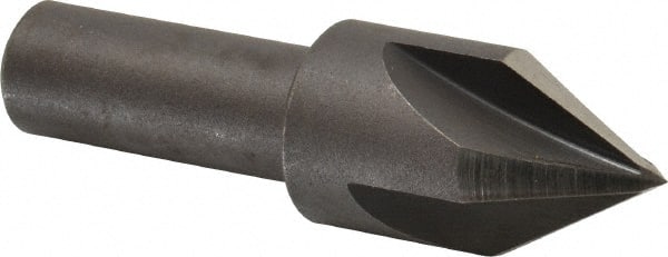 Cleveland - 3/4" Head Diam, 1/2" Shank Diam, 4 Flute 60° High Speed Steel Countersink - Exact Industrial Supply