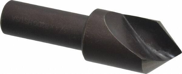 Cleveland - 3/4" Head Diam, 1/2" Shank Diam, 1 Flute 82° High Speed Steel Countersink - Oxide Finish, 2-5/8" OAL, Single End, Straight Shank, Right Hand Cut - Exact Industrial Supply