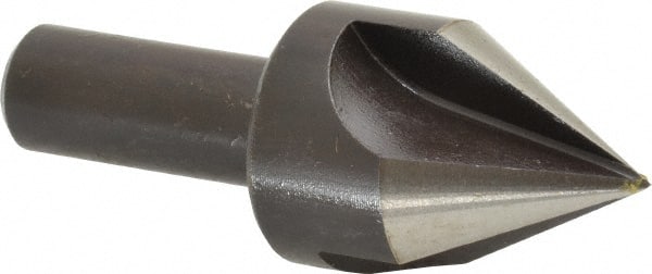 Cleveland - 1" Head Diam, 1/2" Shank Diam, 3 Flute 60° High Speed Steel Countersink - Exact Industrial Supply