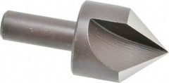 Cleveland - 1-1/4" Head Diam, 1/2" Shank Diam, 3 Flute 82° High Speed Steel Countersink - Oxide Finish, 2-3/4" OAL, Single End, Straight Shank, Right Hand Cut - Exact Industrial Supply