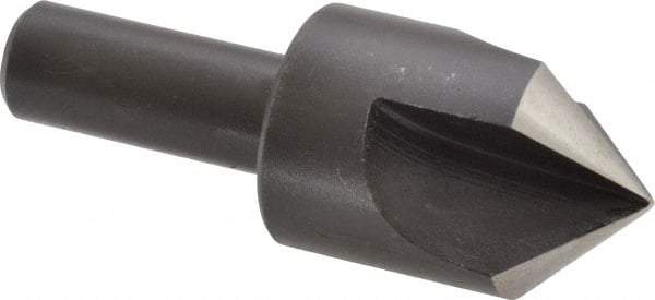 Cleveland - 1" Head Diam, 1/2" Shank Diam, 3 Flute 90° High Speed Steel Countersink - Oxide Finish, 2-3/4" OAL, Single End, Straight Shank, Right Hand Cut - Exact Industrial Supply