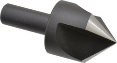 Cleveland - 1-1/4" Head Diam, 1/2" Shank Diam, 3 Flute 90° High Speed Steel Countersink - Exact Industrial Supply