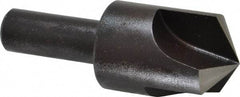 Cleveland - 1" Head Diam, 1/2" Shank Diam, 3 Flute 120° High Speed Steel Countersink - Oxide Finish, 2-3/4" OAL, Single End, Straight Shank, Right Hand Cut - Exact Industrial Supply