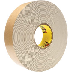 Impact Stripping Tape: 2″ Wide, 20 yd Long, 4.4 mil Thick, Tan Rubber, Acrylic Adhesive, 19 lb/in Tensile Strength