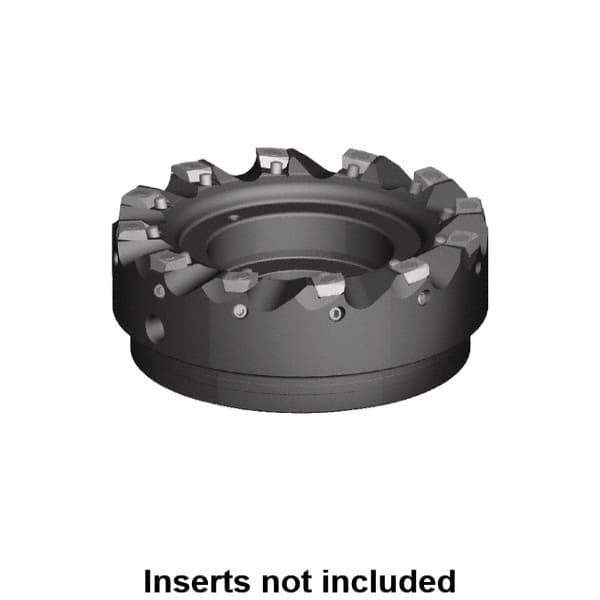 Kennametal - 6 Inserts, 63mm Cut Diam, 22mm Arbor Diam, 1mm Max Depth of Cut, Indexable Square-Shoulder Face Mill - 0/90° Lead Angle, 40mm High, MDHX 1004.. Insert Compatibility, Series Fix-Perfect - Exact Industrial Supply