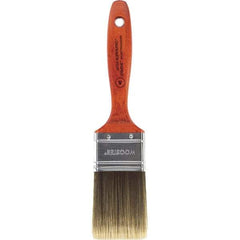 Wooster Brush - 2" Flat Nylon/Polyester Varnish Brush - 2-11/16" Bristle Length, 5-1/2" Wood Beavertail Handle - Exact Industrial Supply