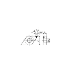 Turning Insert:  DNMM430.5-DIA DX120,  Polycrystalline Diamond Uncoated Finish,  Neutral,  1/2″ Inscribed Circle,  0.0080″ Corner Radius,  55.0 &deg N/A Diamond,  Series  DNMM