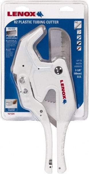 Lenox - 3/8" to 2" Pipe Capacity, Tube Cutter - Cuts Plastic, Rubber, PVC, CPVC - Exact Industrial Supply