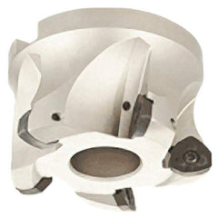 Iscar - 5 Inserts, 2.18" Cutter Diam, 0.08" Max Depth of Cut, Indexable High-Feed Face Mill - 1-1/4" Arbor Hole Diam, 0.5669" Keyway Width, 1-3/4" High, FF WO.. Inserts, Series FeedMill - Exact Industrial Supply