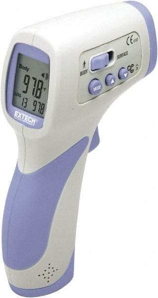 Extech - 32 to 43°C (90 to 109°F) Infrared Thermometer - 8:1 Distance to Spot Ratio - Exact Industrial Supply