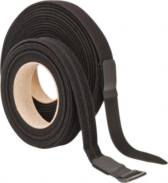 VELCRO Brand - 22 Piece 1" Wide x 5 Yd Long Self Fastening Tie/Strap Kit - Roll, Black - Exact Industrial Supply