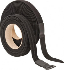 VELCRO Brand - 22 Piece 1" Wide x 5 Yd Long Self Fastening Tie/Strap Kit - Roll, Black - Exact Industrial Supply