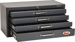 Huot - 4 Drawer, 1/4-20 to 1-14 Tap Storage - 26" Wide x 12" Deep x 12-1/2" High, Steel - Exact Industrial Supply