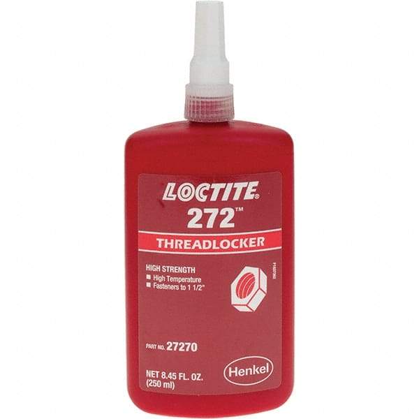 Loctite - 250 mL, Red, High Strength Threadlocker - Series 272 - Exact Industrial Supply