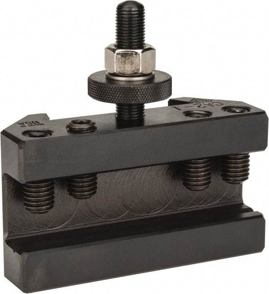 Aloris - Series CA, #2 Boring, Turning & Facing Tool Post Holder - 14 to 20" Lathe Swing, 2-1/2" OAH, 1" Max Tool Cutting Size, 1-13/16" Centerline Height - Exact Industrial Supply