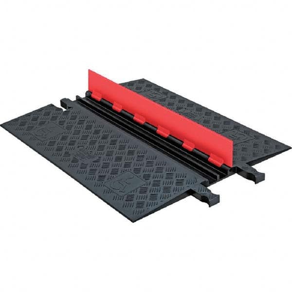 Checkers - On Floor Cable Covers Cover Material: Polyurethane Number of Channels: 2 - Exact Industrial Supply