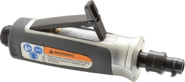 Ingersoll-Rand - 1/4" Collet, Straight Handle, Straight Air Die Grinder - 25,000 RPM, Rear Exhaust, 32 CFM, 0.4 hp, 620 kPa, 1/4 NPT - Exact Industrial Supply