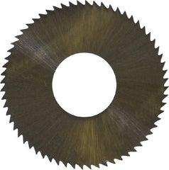 Controx - 1" Diam x 0.014" Blade Thickness x 3/8" Arbor Hole Diam, 64 Tooth Slitting and Slotting Saw - Arbor Connection, Right Hand, Uncoated, High Speed Steel, Concave Ground - Exact Industrial Supply