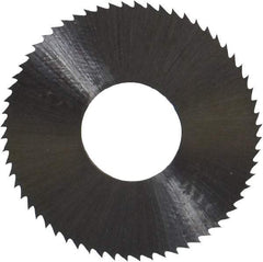 Controx - 1" Diam x 0.025" Blade Thickness x 3/8" Arbor Hole Diam, 64 Tooth Slitting & Slotting Saw - Arbor Connection, Right Hand, Uncoated, M2 High Speed Steel, Concave Ground - Exact Industrial Supply