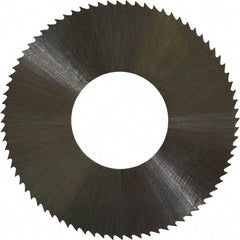 Controx - 1-1/4" Diam x 0.02" Blade Thickness x 1/2" Arbor Hole Diam, 80 Tooth Slitting and Slotting Saw - Arbor Connection, Right Hand, Uncoated, High Speed Steel, Concave Ground - Exact Industrial Supply