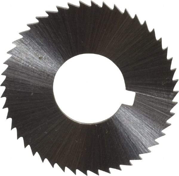 Controx - 1-1/4" Diam x 0.0469" Blade Thickness x 1/2" Arbor Hole Diam, 48 Tooth Slitting and Slotting Saw - Arbor Connection, Right Hand, Uncoated, Cobalt, Concave Ground, Contains Keyway - Exact Industrial Supply