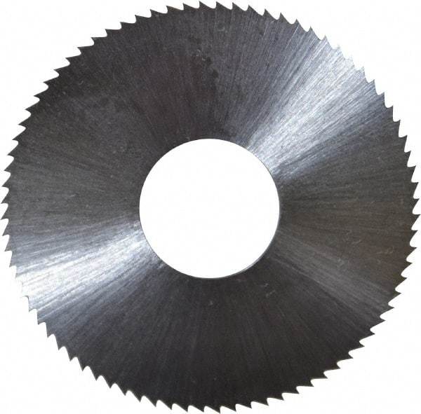 Controx - 1-1/2" Diam x 0.02" Blade Thickness x 1/2" Arbor Hole Diam, 80 Tooth Slitting and Slotting Saw - Arbor Connection, Right Hand, Uncoated, High Speed Steel, Concave Ground - Exact Industrial Supply