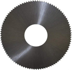 Controx - 2" Diam x 0.02" Blade Thickness x 5/8" Arbor Hole Diam, 100 Tooth Slitting and Slotting Saw - Arbor Connection, Right Hand, Uncoated, High Speed Steel, Concave Ground - Exact Industrial Supply