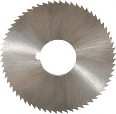 Controx - 2" Diam x 1/16" Blade Thickness x 5/8" Arbor Hole Diam, 64 Tooth Slitting and Slotting Saw - Arbor Connection, Right Hand, Uncoated, Cobalt, Concave Ground, Contains Keyway - Exact Industrial Supply