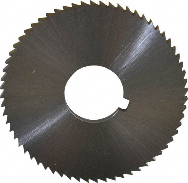 Controx - 2" Diam x 1/8" Blade Thickness x 5/8" Arbor Hole Diam, 64 Tooth Slitting and Slotting Saw - Arbor Connection, Right Hand, Uncoated, Cobalt, Concave Ground, Contains Keyway - Exact Industrial Supply