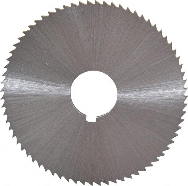 Controx - 2-1/2" Diam x 0.0938" Blade Thickness x 5/8" Arbor Hole Diam, 72 Tooth Slitting and Slotting Saw - Arbor Connection, Right Hand, Uncoated, Cobalt, Concave Ground, Contains Keyway - Exact Industrial Supply