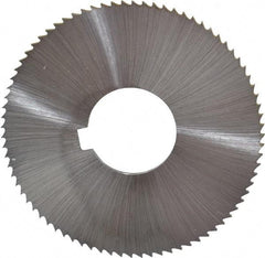 Controx - 3" Diam x 0.025" Blade Thickness x 1" Arbor Hole Diam, 128 Tooth Slitting & Slotting Saw - Arbor Connection, Right Hand, Uncoated, M2 High Speed Steel, Concave Ground - Exact Industrial Supply