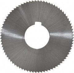 Controx - 3" Diam x 0.0781" Blade Thickness x 1" Arbor Hole Diam, 80 Tooth Slitting and Slotting Saw - Arbor Connection, Right Hand, Uncoated, Cobalt, Concave Ground, Contains Keyway - Exact Industrial Supply